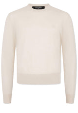 Pullover & Strickjacken DSQUARED2 Pullover mit Logo-Stickerei Beige (736)