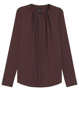 Produktbild 1 von HUGO BOSS BLACK Bluse Banorah mit Raffungen in Braun.