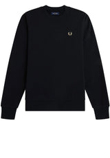 Sweat FRED PERRY Sweatshirt mit Zierband Schwarz (90A)