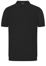 Jersey Strellson Strick-Poloshirt Adrian Schwarz (001)