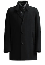 Produktbild 1 von Strellson Wollmantel Finlay mit abnehmbaren Stepp-Inlay in Schwarz.