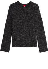 Pullover & Strickjacken HUGO Strickpullover Selley mit funkelnden Metallic-Fäden Schwarz (001)