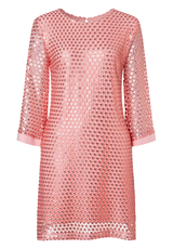 Kleider ANA ALCAZAR Kleid aus grober Spitze Rosa (011)
