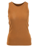 Jersey PENN&INK N.Y Top in gerippter Optik Braun (659)