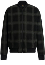 Produktbild 1 von HUGO BOSS ORANGE Jacke Check Bomber mit Karouster in Schwarz.