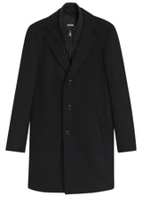 Jacken & Mäntel HUGO BOSS BLACK Wollmantel Hyde mit Zip-up-Inlay Schwarz (001)