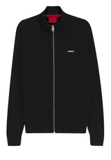 Sweat HUGO Strickjacke San Jacomo Schwarz (001)