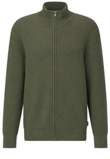 Pullover & Strickjacken HUGO BOSS BLACK Strickjacke Loretti mit diagonaler Struktur Grün (346)
