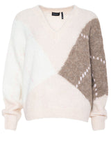 Pullover & Strickjacken ELIAS RUMELIS Strickpullover im Intarsien-Design Beige (1330)