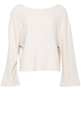Sweat ELIAS RUMELIS Sweatshirt mit weitem Ausschnitt Cremefarben (1360)