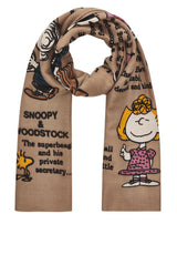Produktbild 1 von Codello Schal mit Peanuts-Print in Braun.