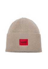 Mützen & Caps HUGO Mütze Saffa mit rotem Logo-Aufnäher Beige (273) ONESIZE