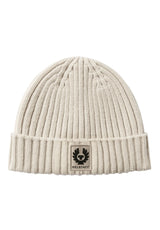 Produktbild 1 von BELSTAFF ENGLAND Mütze mit Logo-Aufnäher  in Cremefarben.