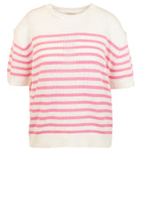 Pullover & Strickjacken CAT NOIR Strickshirt mit Streifenmuster Pink (55)