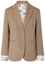 Blazer LIU.JO Blazer mit Fischgrätmuster Beige (L9179)