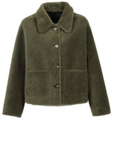 Produktbild 1 von OAKWOOD Wendejacke im Shearling-Look in Oliv.