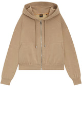 Sweat HUGO BOSS ORANGE Sweatjacke mit Logo-Stickerei Braun (222)