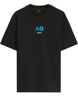 Jersey HUGO BOSS GREEN T-Shirt AO mit Logo-Print Schwarz (001)