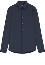 Hemden HUGO BOSS BLACK Hemd Hank aus Perfomance-Stretch Blau (479)