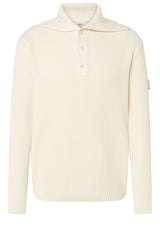 Pullover & Strickjacken JOOP! Jeans Strickpullover Haspit mit Troyerkragen Off-White (107)