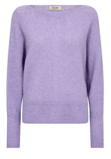 Pullover & Strickjacken MOS MOSH Strickpullover mit U-Boot-Ausschnitt Violett (280)