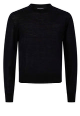 Pullover & Strickjacken DSQUARED2 Pullover mit Logo-Stickerei Schwarz (900)