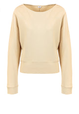 Sweat PENN&INK N.Y Sweatshirt mit weitem Rundhalsauschnitt Beige (144)