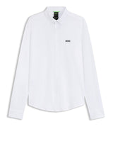 Hemden HUGO BOSS GREEN Hemd ST_Motion L aus Baumwoll-Jersey Weiß (100)