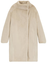 Produktbild 1 von HUGO BOSS BLACK Mantel Citeddy2 aus Teddyfell  in Beige.