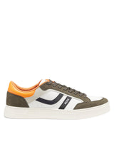 Schuhe HUGO BOSS ORANGE Sneaker aus Kunstleder im Colour-Block-Design Grün (348)
