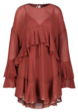Kleider HUGO BOSS ORANGE Kleid C_Dleja Rot (604)