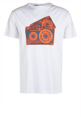 Jersey Les Hommes T-Shirt mit buntem Print Weiß (10000)