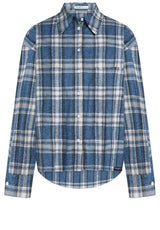 Produktbild 1 von PENN&INK N.Y Hemdbluse mit Karomuster in Blau.