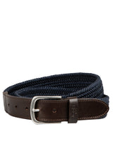 Gürtel JOOP Flechtgürtel mit Leder-Besatz Blau (410)