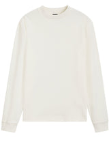 Produktbild 1 von HUGO BOSS ORANGE Langarmshirt Shadows aus Baumwoll-Jersey in Off-White.