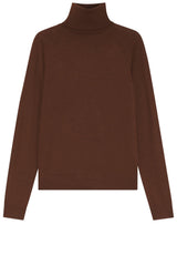Produktbild 1 von HUGO BOSS BLACK Rollkragenpullover Frizani aus extrafeiner Merinowolle in Braun.