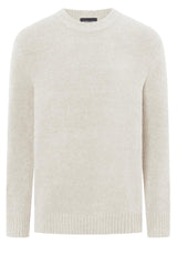 Produktbild 1 von Strellson Strickpullover Bosse in Bouclé-Optik in Off-White.