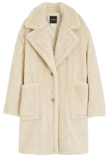 Jacken & Mäntel HUGO BOSS ORANGE Mantel Catedy aus Teddyfell Beige (284)