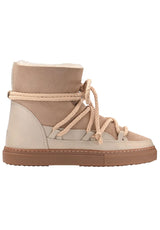 Schuhe INUIKII Klassische Winterboots aus Leder und Shearling Beige (250)