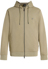 Produktbild 1 von HUGO BOSS BLACK Sweatjacke Spence mit Metall-Monogramm in Beige.