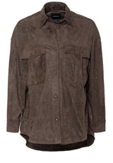 Jacken & Mäntel ELIAS RUMELIS Overshirt in Wildleder-Optik Braun (1405)