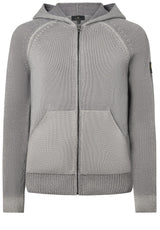 Produktbild 1 von BELSTAFF ENGLAND Stückgefärbte Strickjacke aus Merinowolle in Grau.