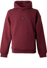 Sweat HUGO Hoodie Deryhood mit Metall-Logo Rot (654)