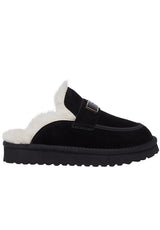 Schuhe LIU.JO Clogs aus Veloursleder Schwarz (COW SUEDE BLACK)