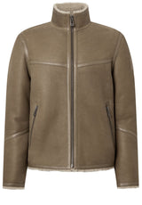Produktbild 1 von BELSTAFF ENGLAND Lammfell-Jacke mit akzentuierten Nähten in Braun.