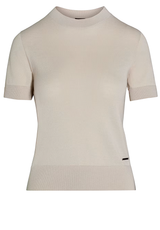 Jersey ALPHA TAURI Strickshirt aus atmungsaktivem Material Cremefarben (Q201)