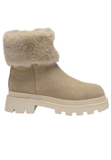 Schuhe BLAUER USA Stiefelette mit Fellbesatz Beige (BEI)