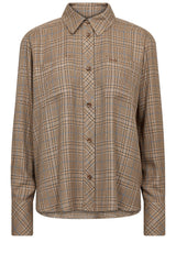 Produktbild 1 von MOS MOSH Hemdbluse Sanni mit Karo-Muster in Beige.