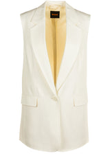 Blazer HUGO BOSS ORANGE Ärmelloser Blazer Jakily Off-White (118)