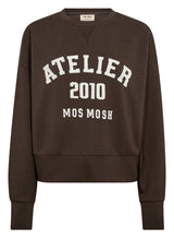 Produktbild 1 von MOS MOSH Sweatshirt mit Patches in Braun.